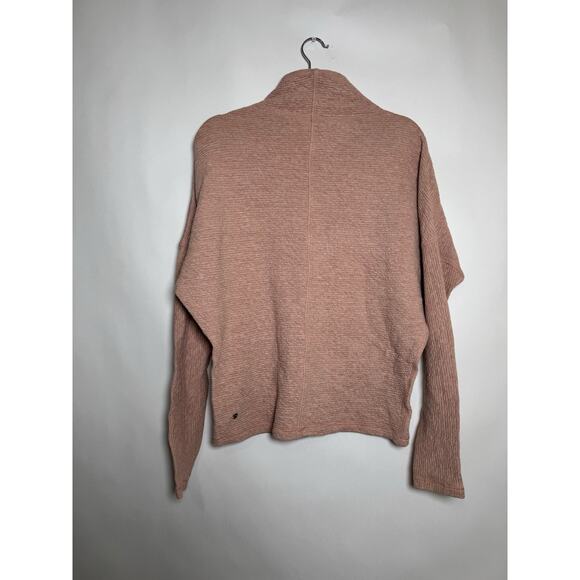 LULULEMON Along the Way Mock Neck Long Sleeve Heathered Copper Clay Pink - Picture 3 of 8